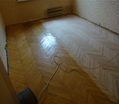 Процесс шлифовки деревянного пола, фото 1