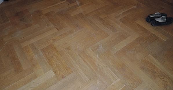Циклевка старого паркета из дуба 2644 До